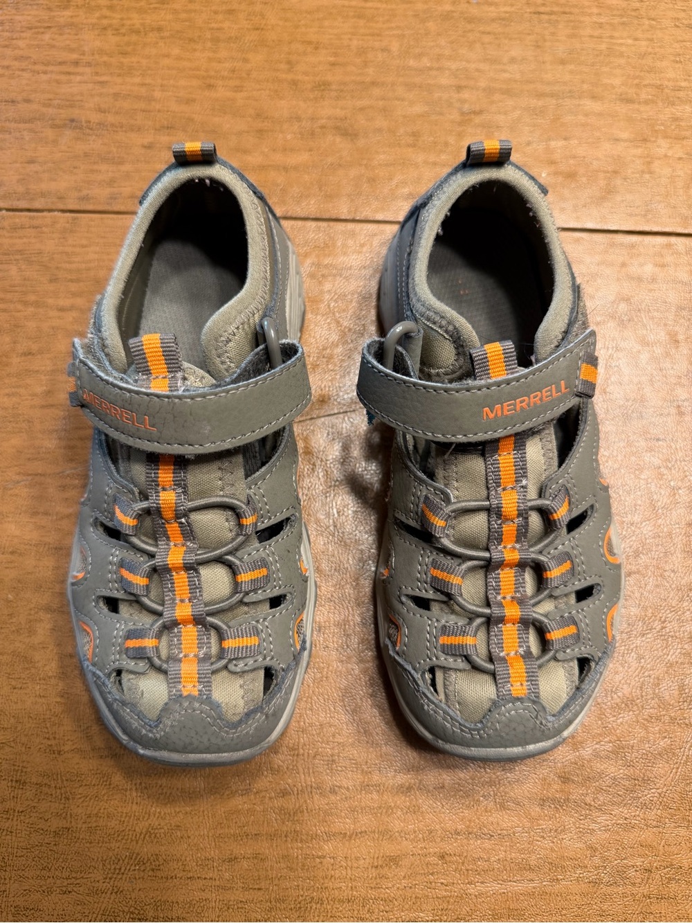 Merrell Kids Hydro H2O Hiking Sandals Leather Brown Youth Size 12M MK261856